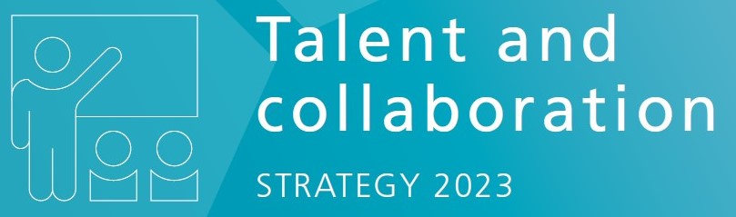 A cut-out from the officia front page of the UCPH strategy 2023, Talent and Collaboration.