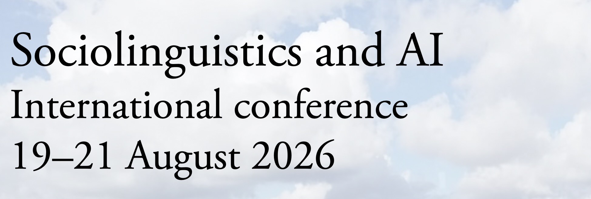 Sociolinguistics and AI conference